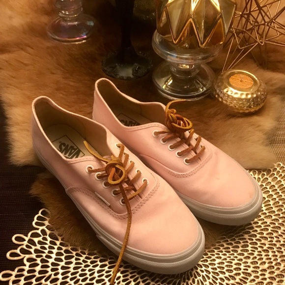 Vans Shoes - VANS Authentic- Pink w/Leather Laces